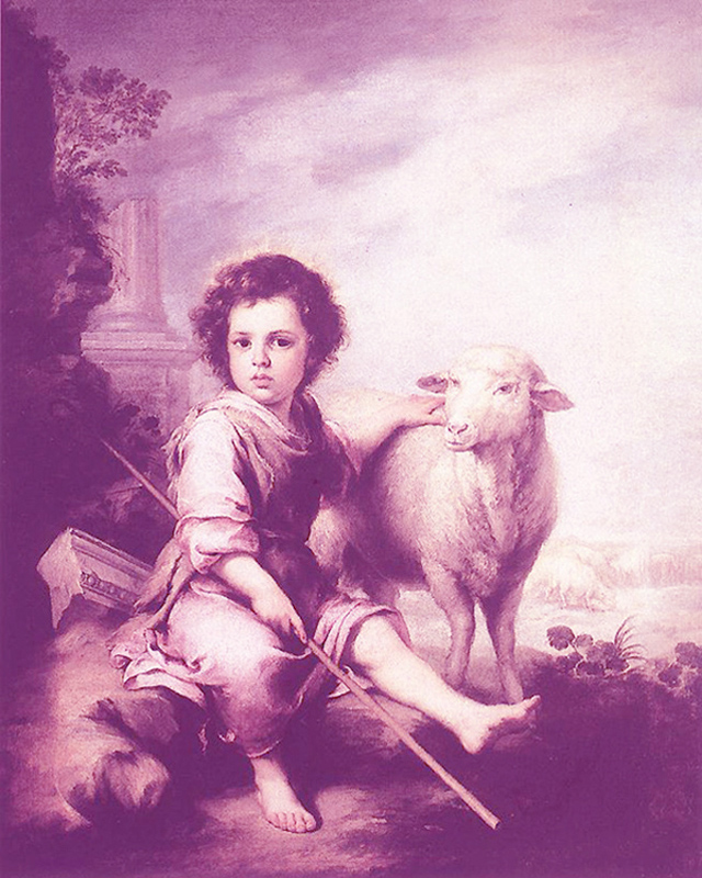 Bartolome Esteban Murillo of Seville, Spain - Christ Child the Good Shepherd, Museo del Prado, Madrid, Spain, 1660.